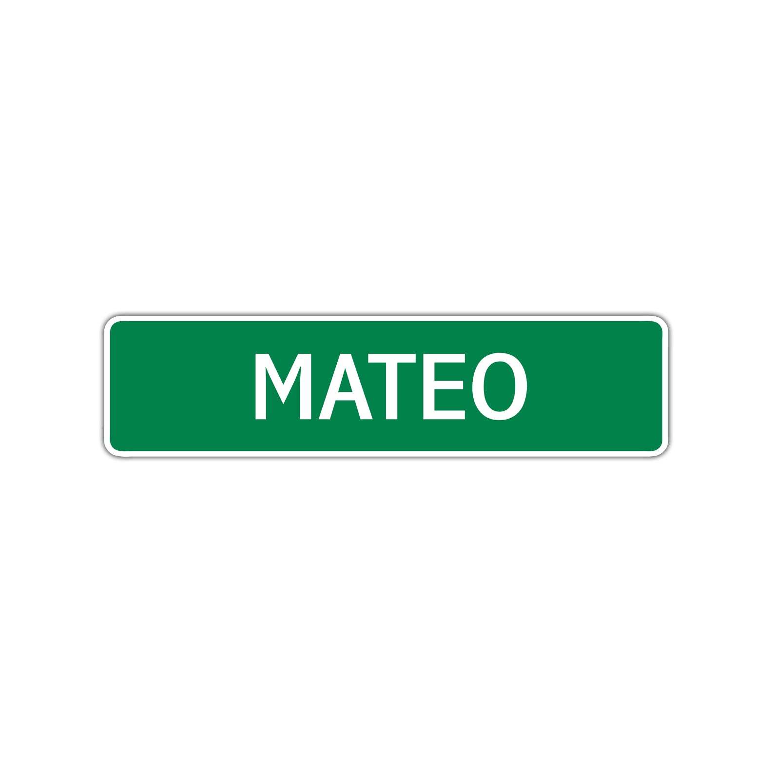 Mateo Street Sign Children Name Room Plate