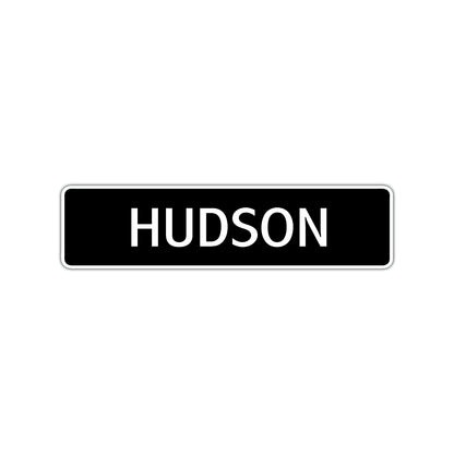 Hudson Street Sign Children Name Room Plate