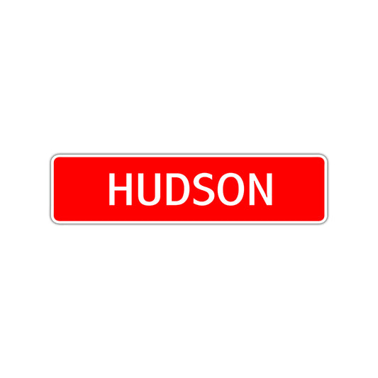 Hudson Street Sign Children Name Room Plate