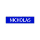 Nicholas Street Sign Children Name Room Plate