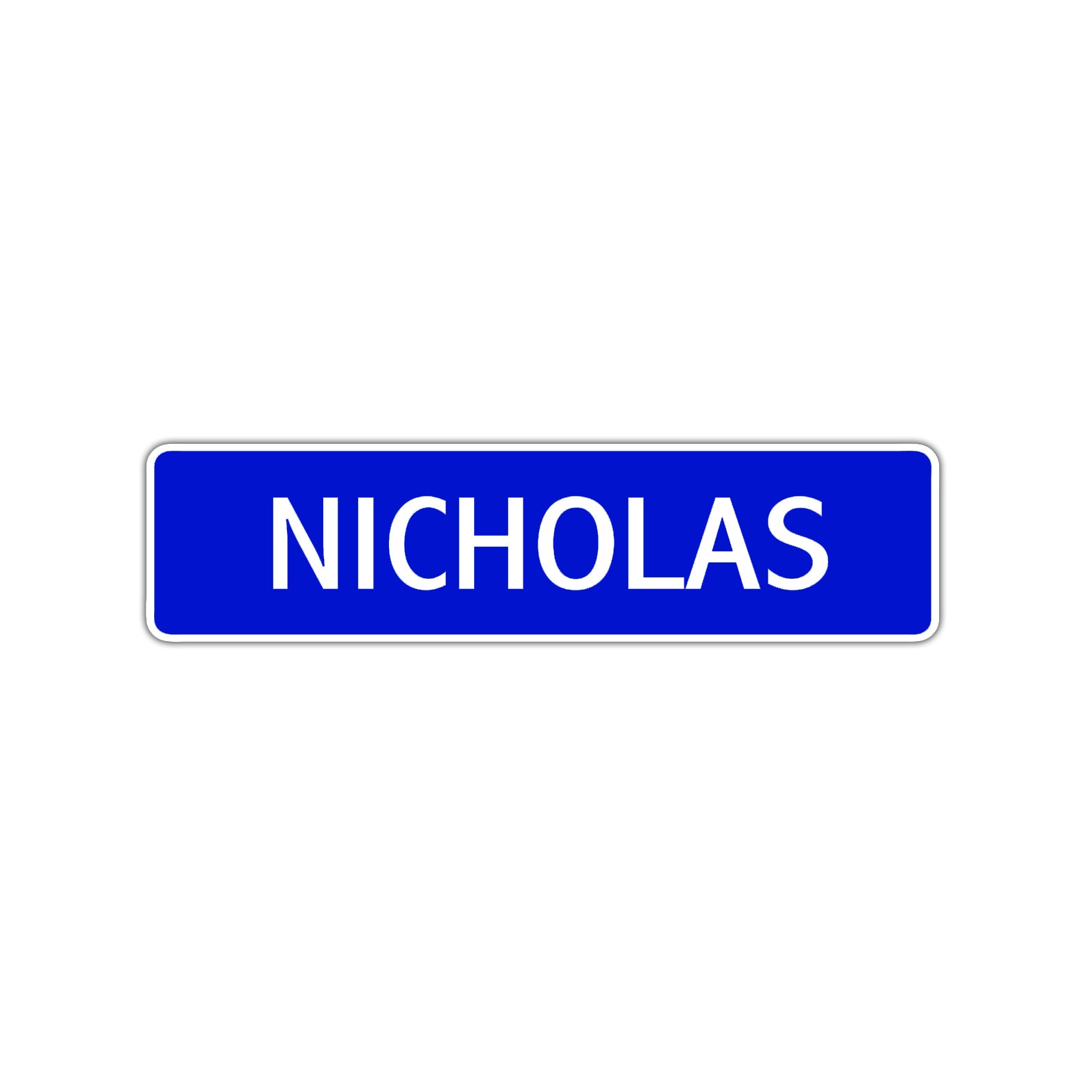 Nicholas Street Sign Children Name Room Plate