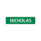 Nicholas Street Sign Children Name Room Plate