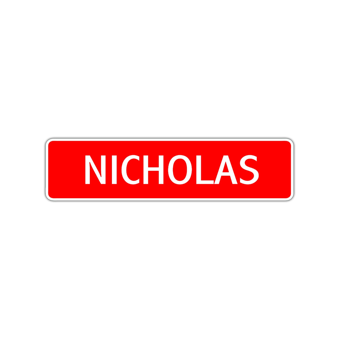 Nicholas Street Sign Children Name Room Plate