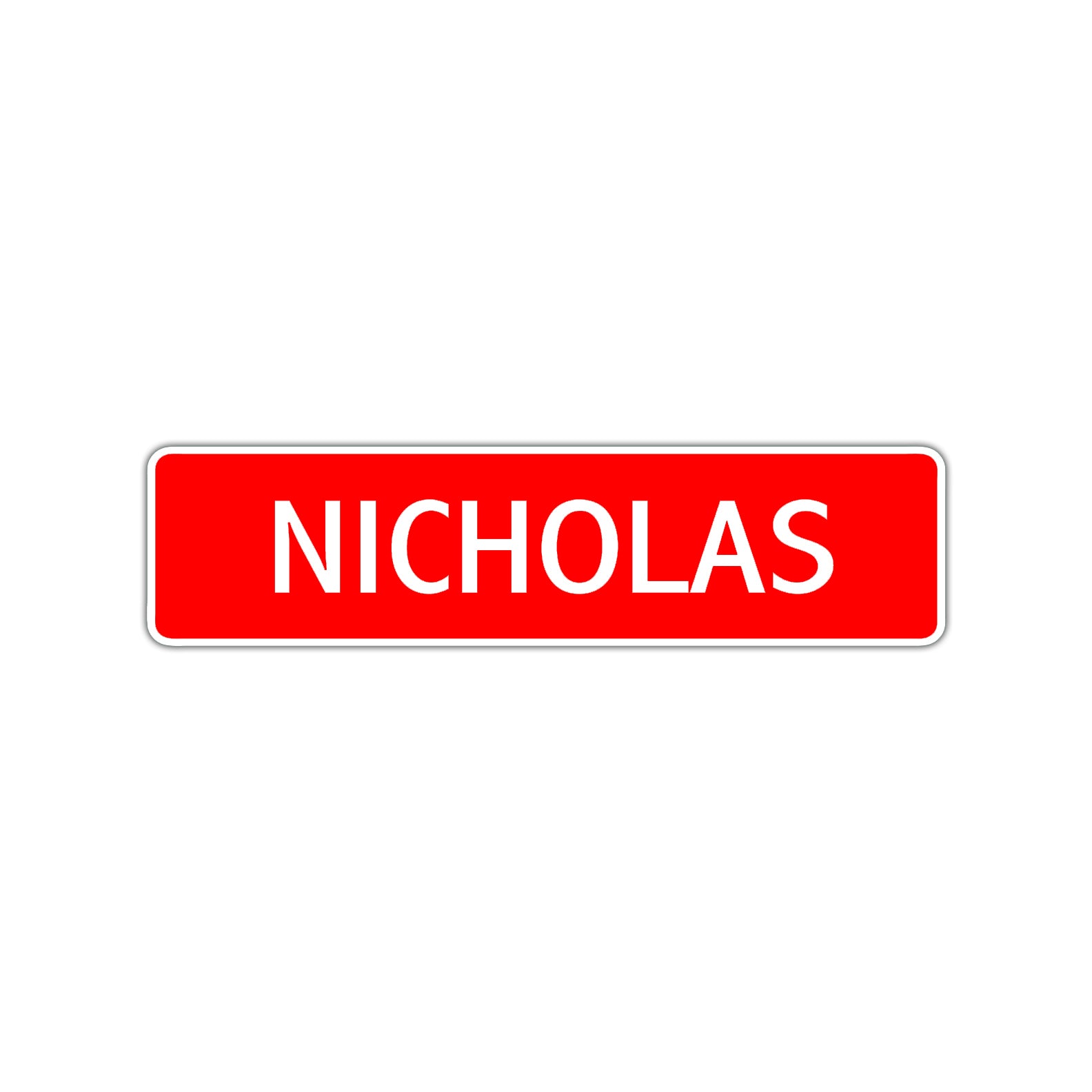 Nicholas Street Sign Children Name Room Plate