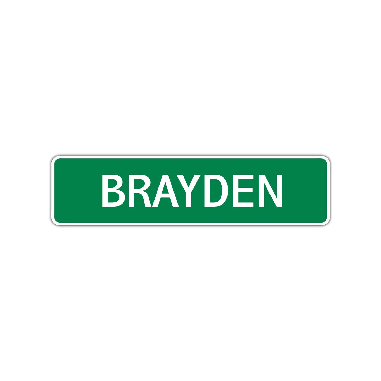 Brayden Street Sign Children Name Room Plate