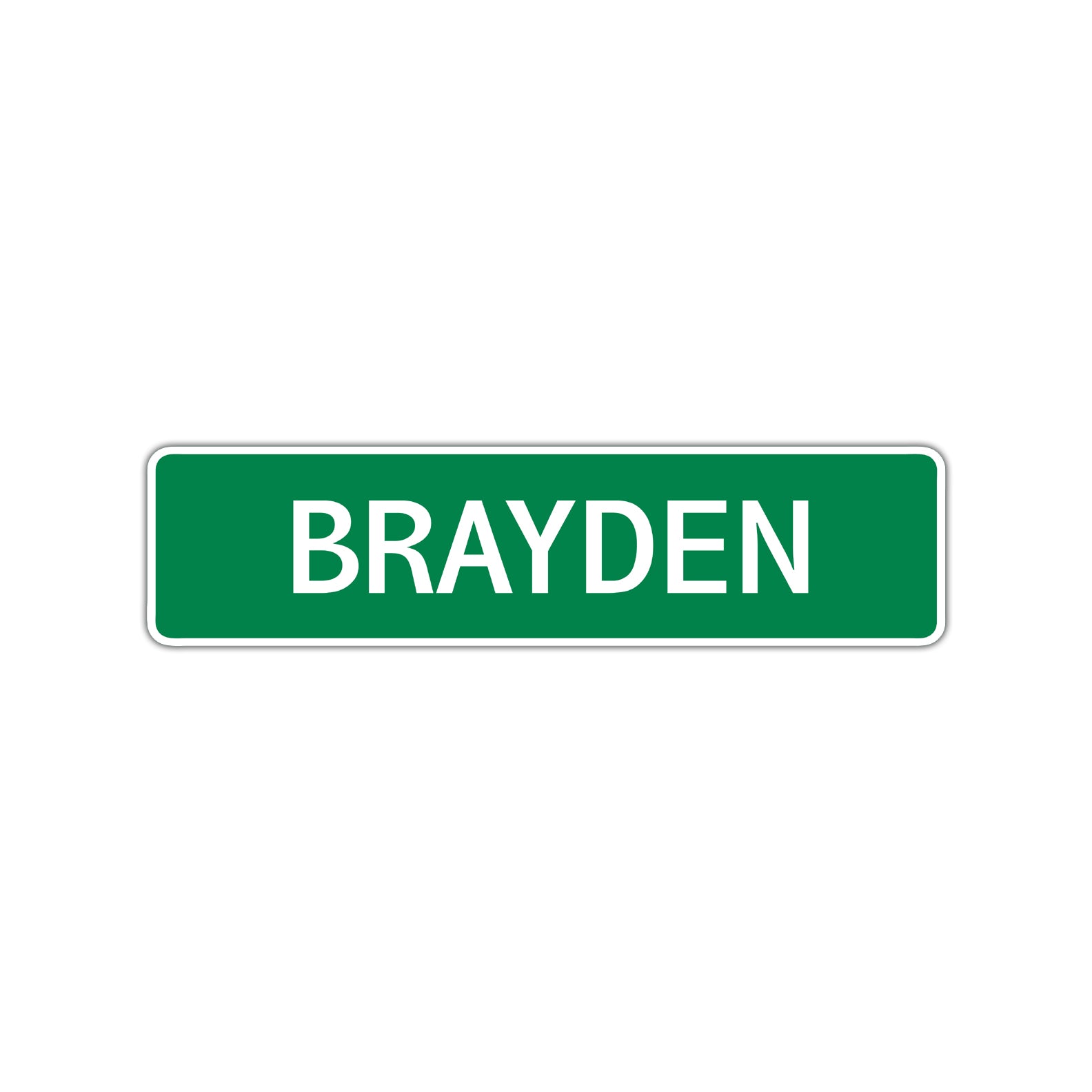 Brayden Street Sign Children Name Room Plate