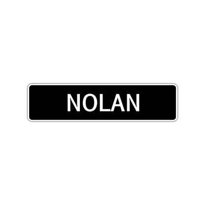 Nolan Street Sign Children Name Room Plate