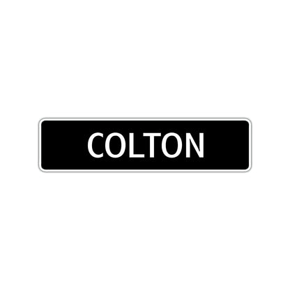 Colton Street Sign Children Name Room Plate