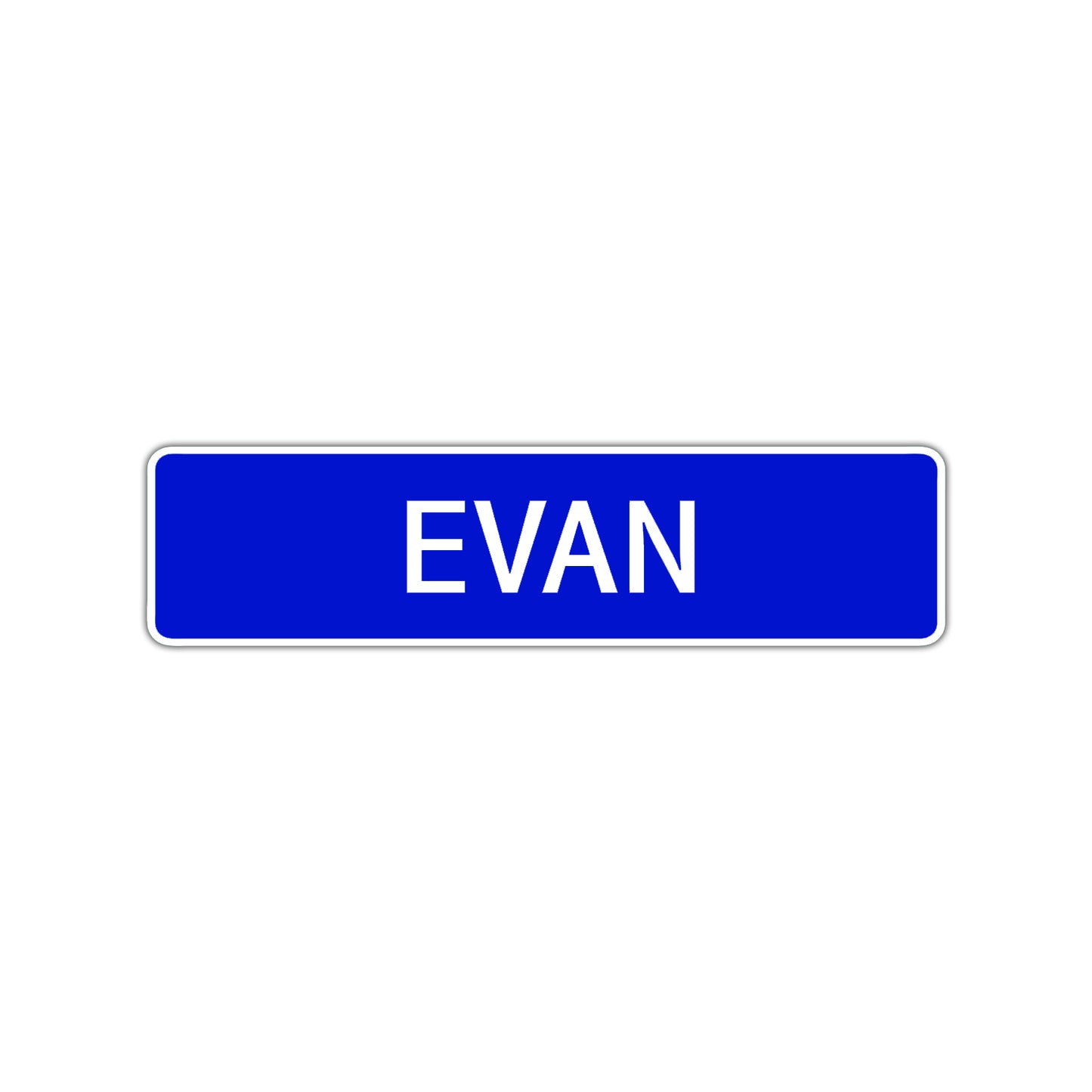 Evan Street Sign Children Name Room Plate