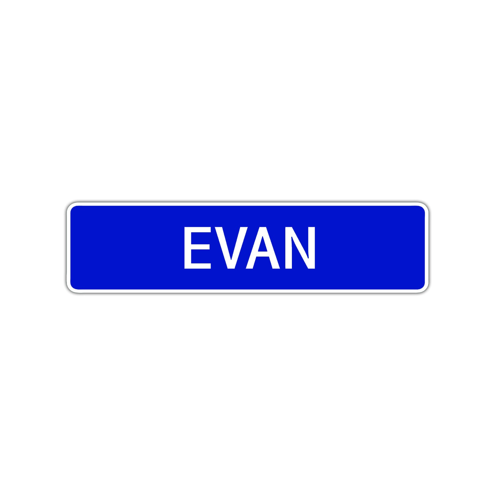 Evan Street Sign Children Name Room Plate