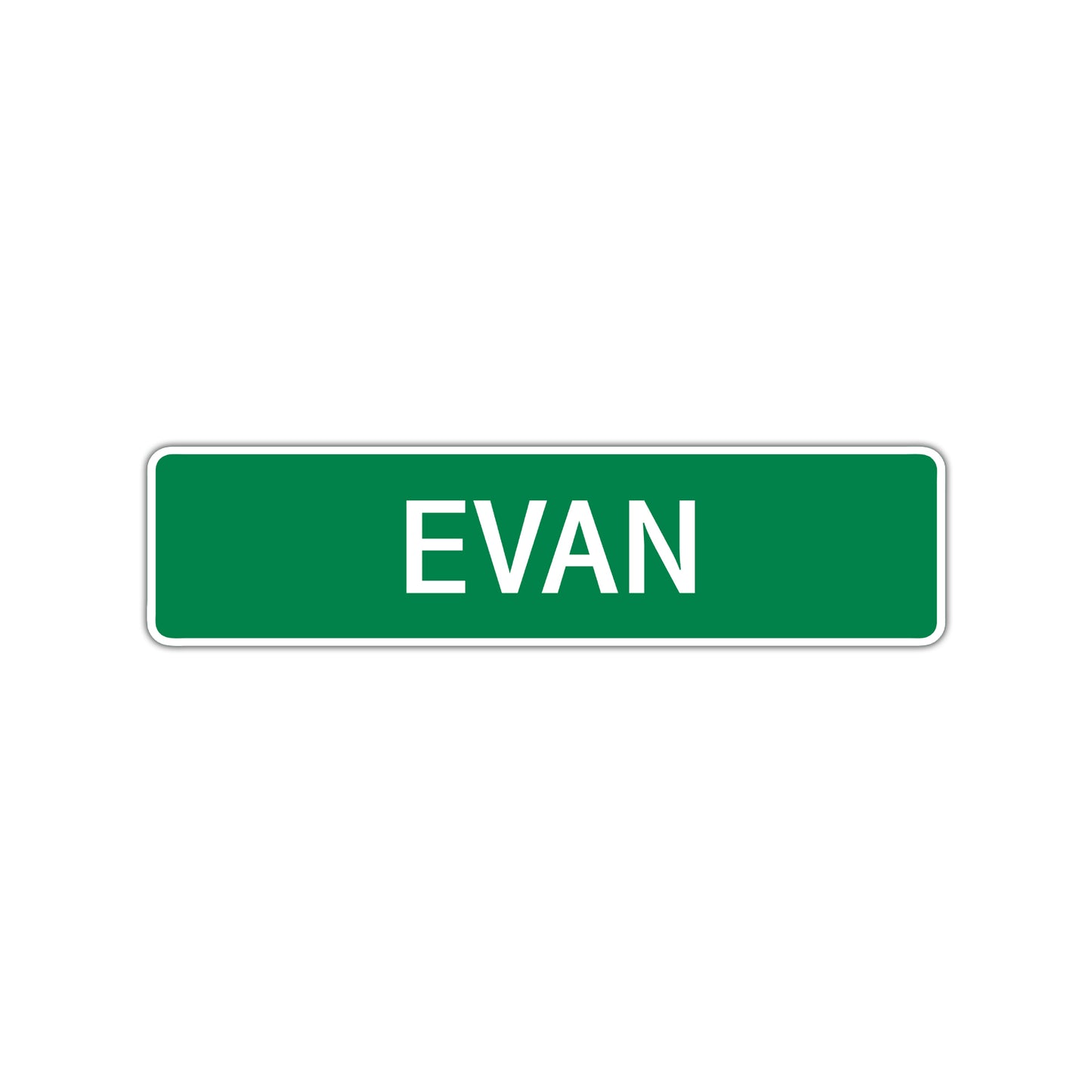 Evan Street Sign Children Name Room Plate