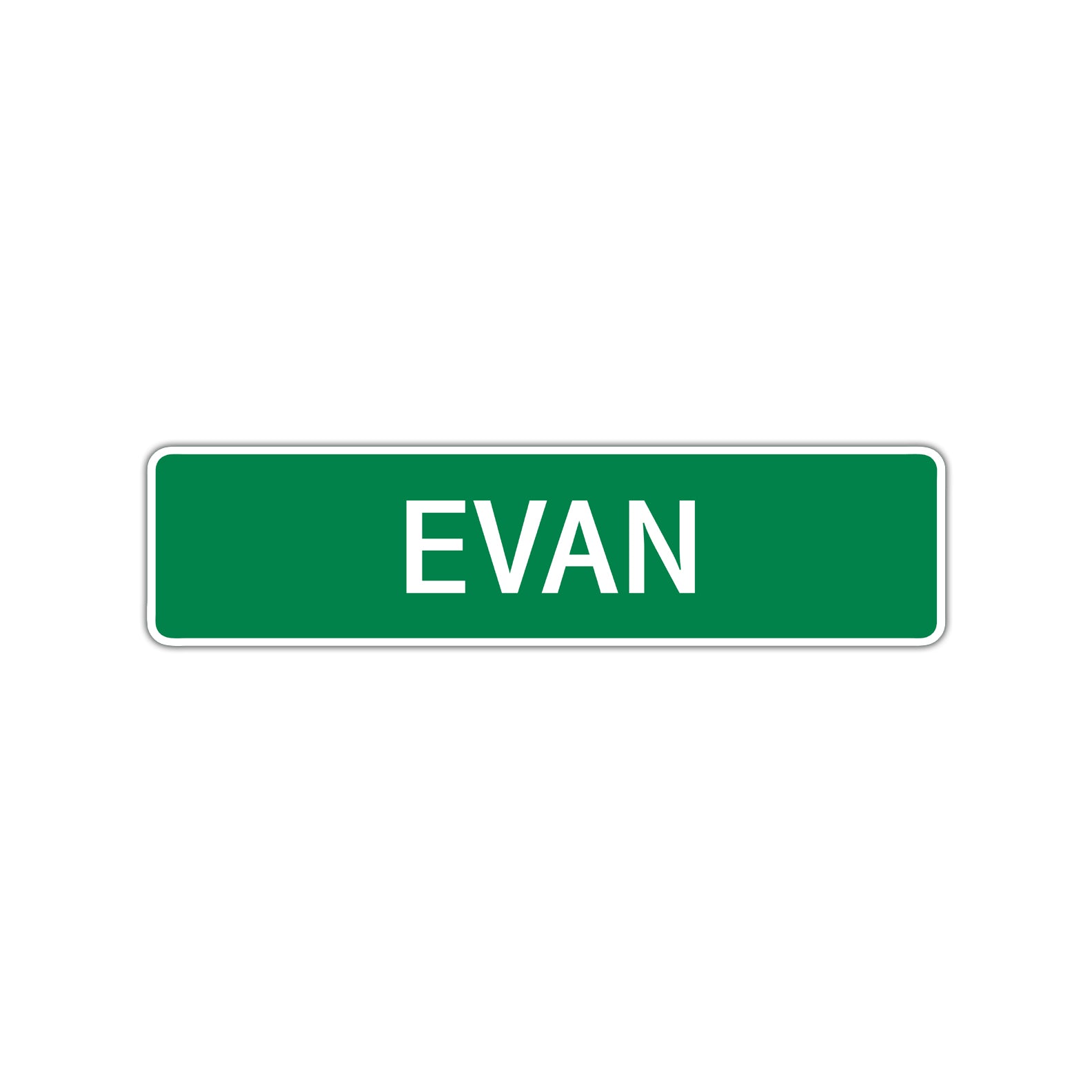 Evan Street Sign Children Name Room Plate