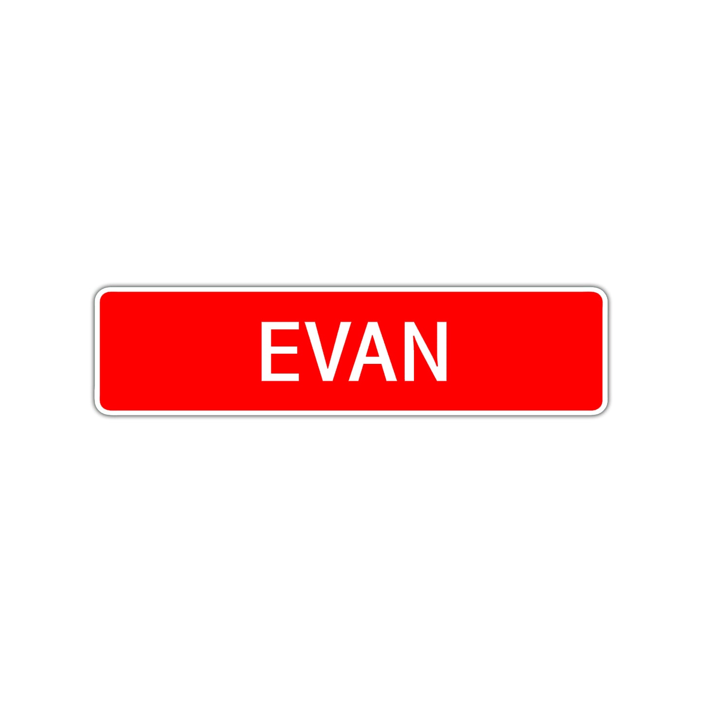 Evan Street Sign Children Name Room Plate
