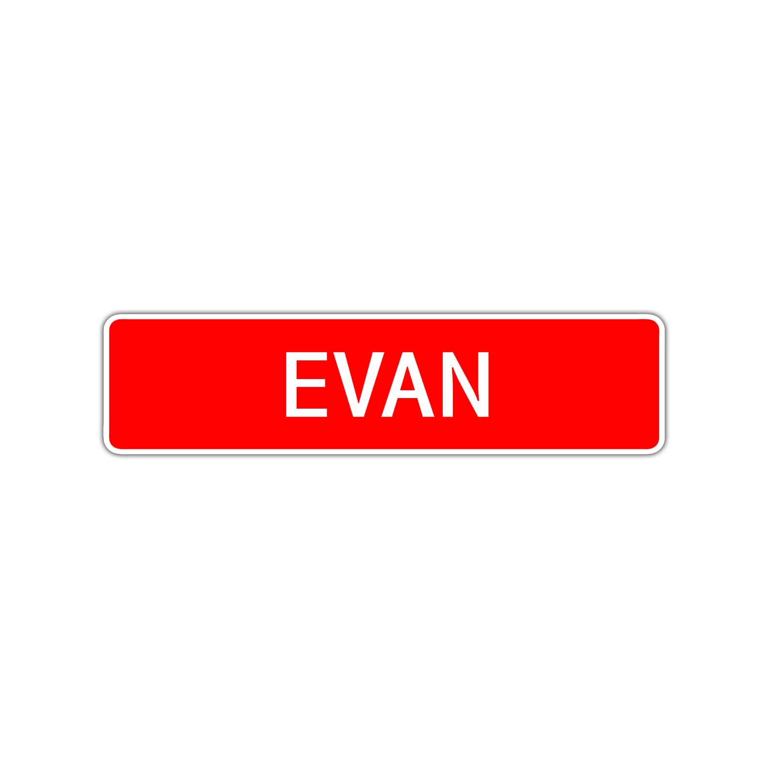 Evan Street Sign Children Name Room Plate
