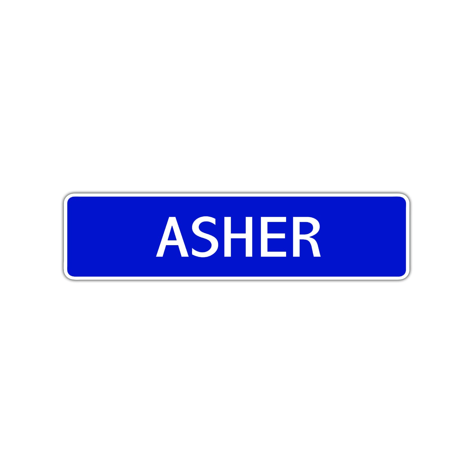Asher Street Sign Children Name Room Plate