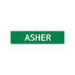 Asher Street Sign Children Name Room Plate