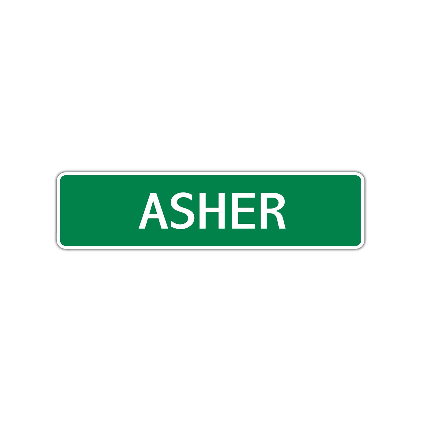 Asher Street Sign Children Name Room Plate