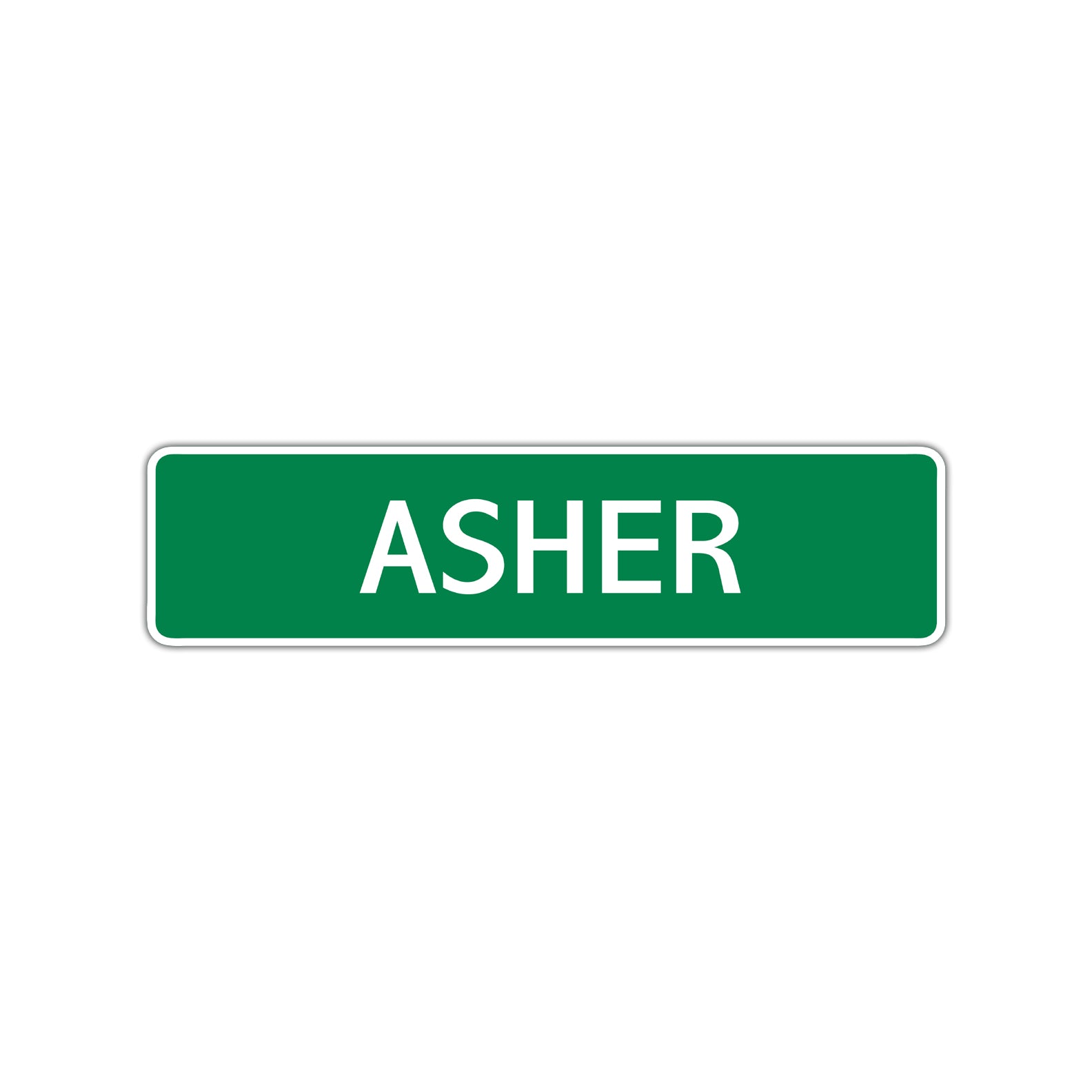 Asher Street Sign Children Name Room Plate