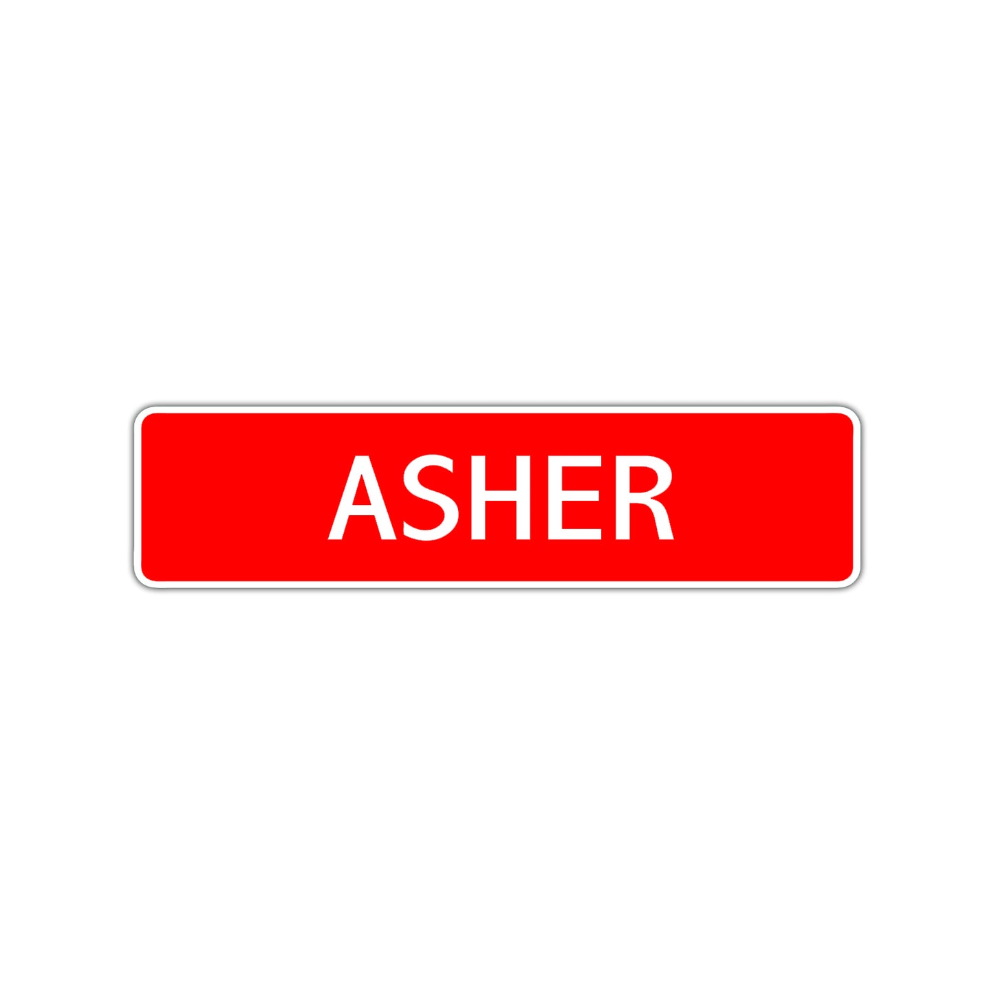 Asher Street Sign Children Name Room Plate