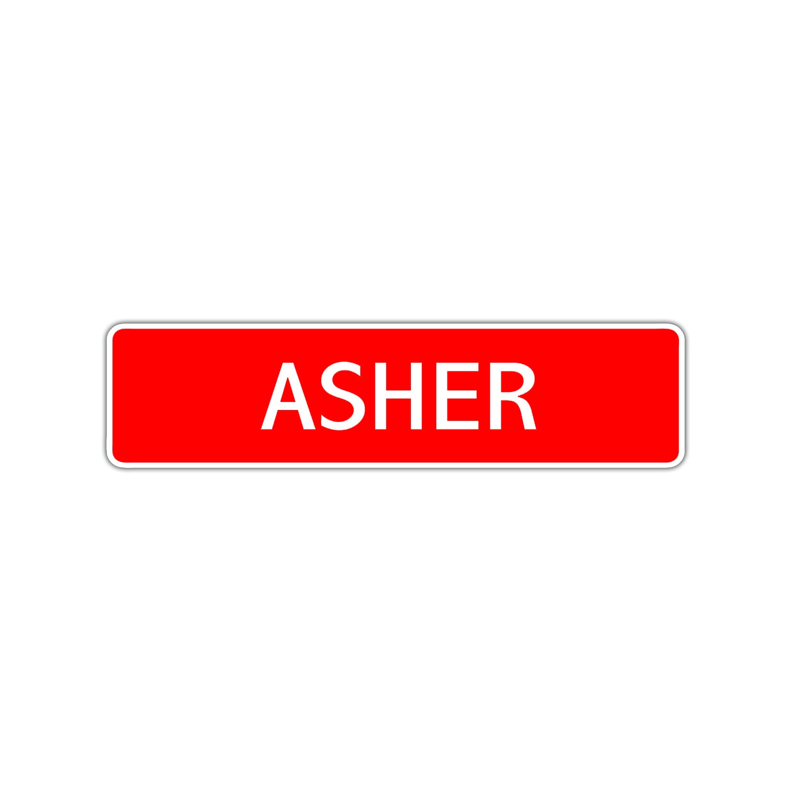 Asher Street Sign Children Name Room Plate