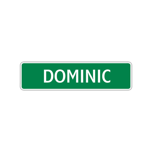 Dominic Street Sign Children Name Room Plate - Sign Fever