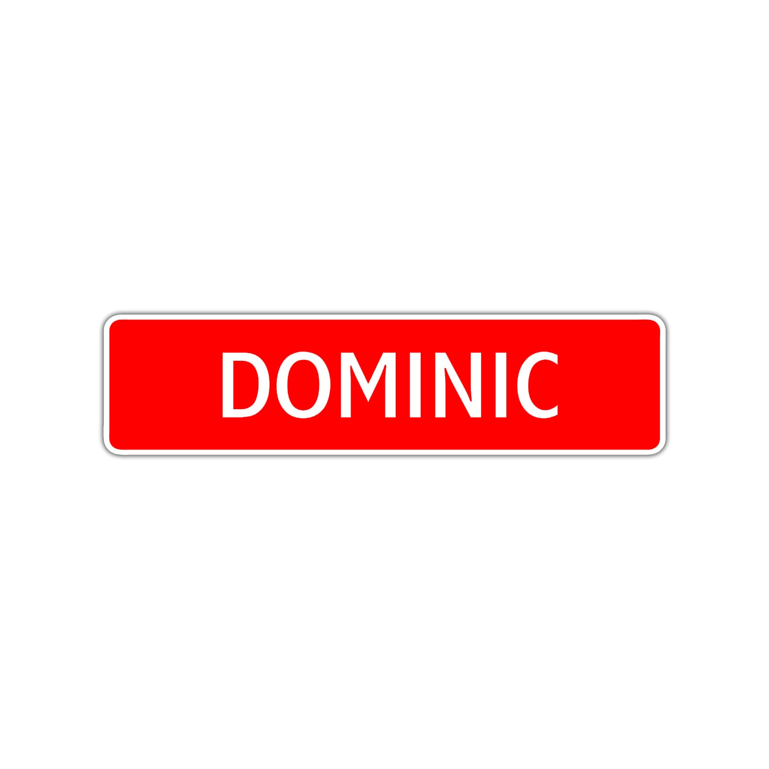 Dominic Street Sign Children Name Room Plate