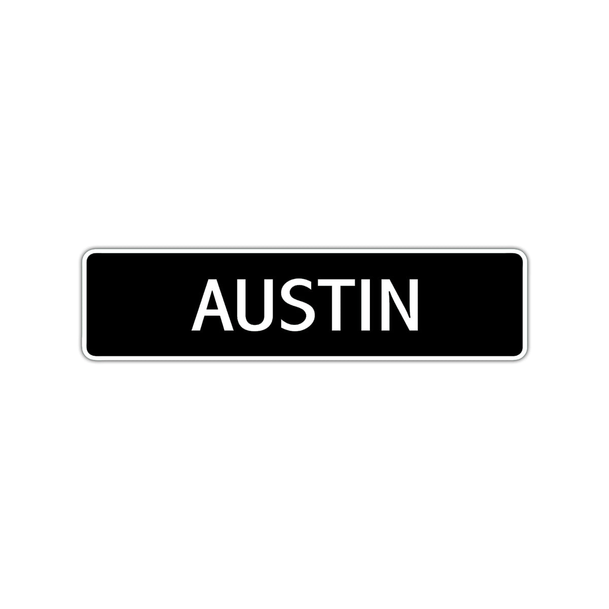 Red Austin Sign Austin Street Sign Children Name Room Plate – Sign Fever