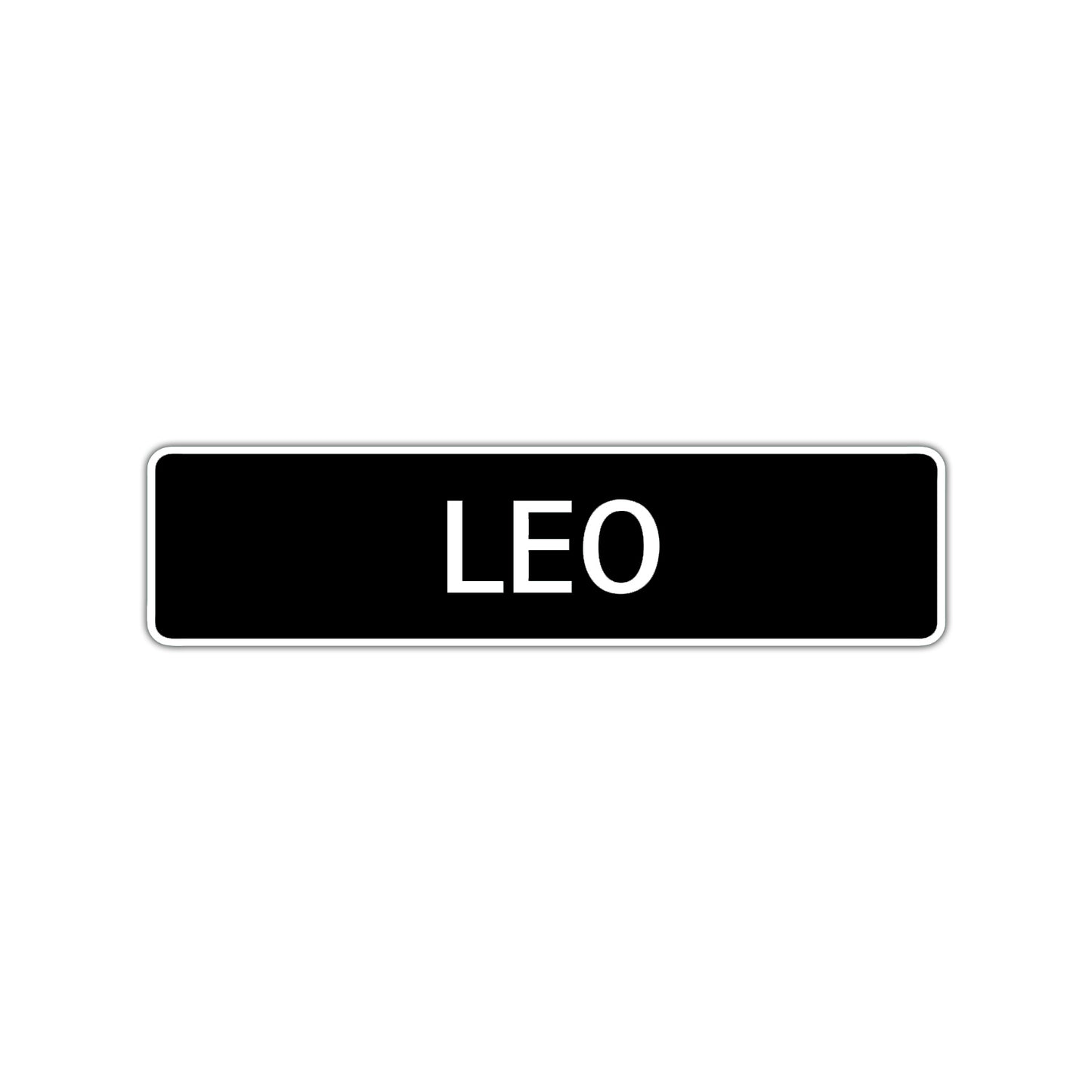 Leo Street Sign Children Name Room Plate