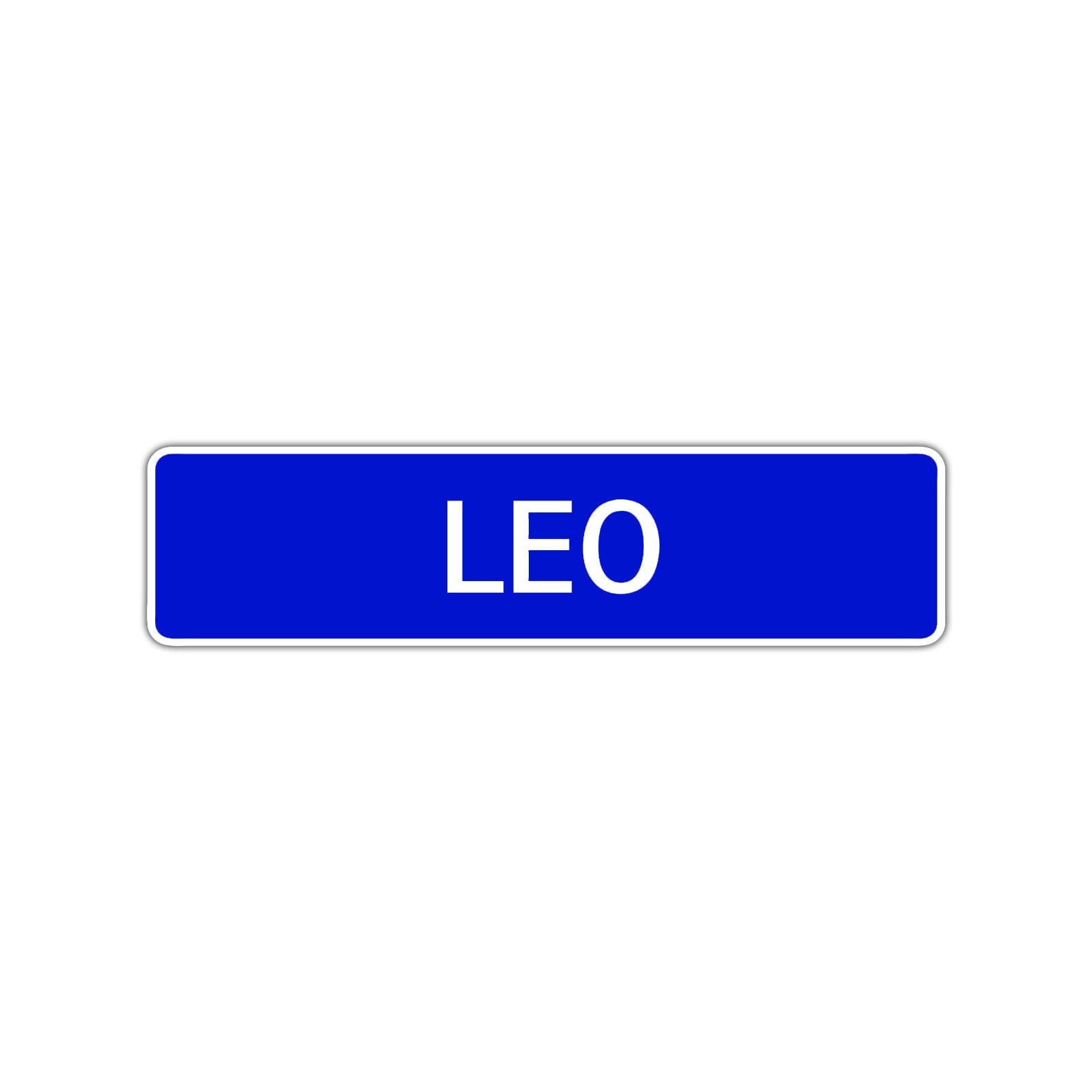 Leo Street Sign Children Name Room Plate