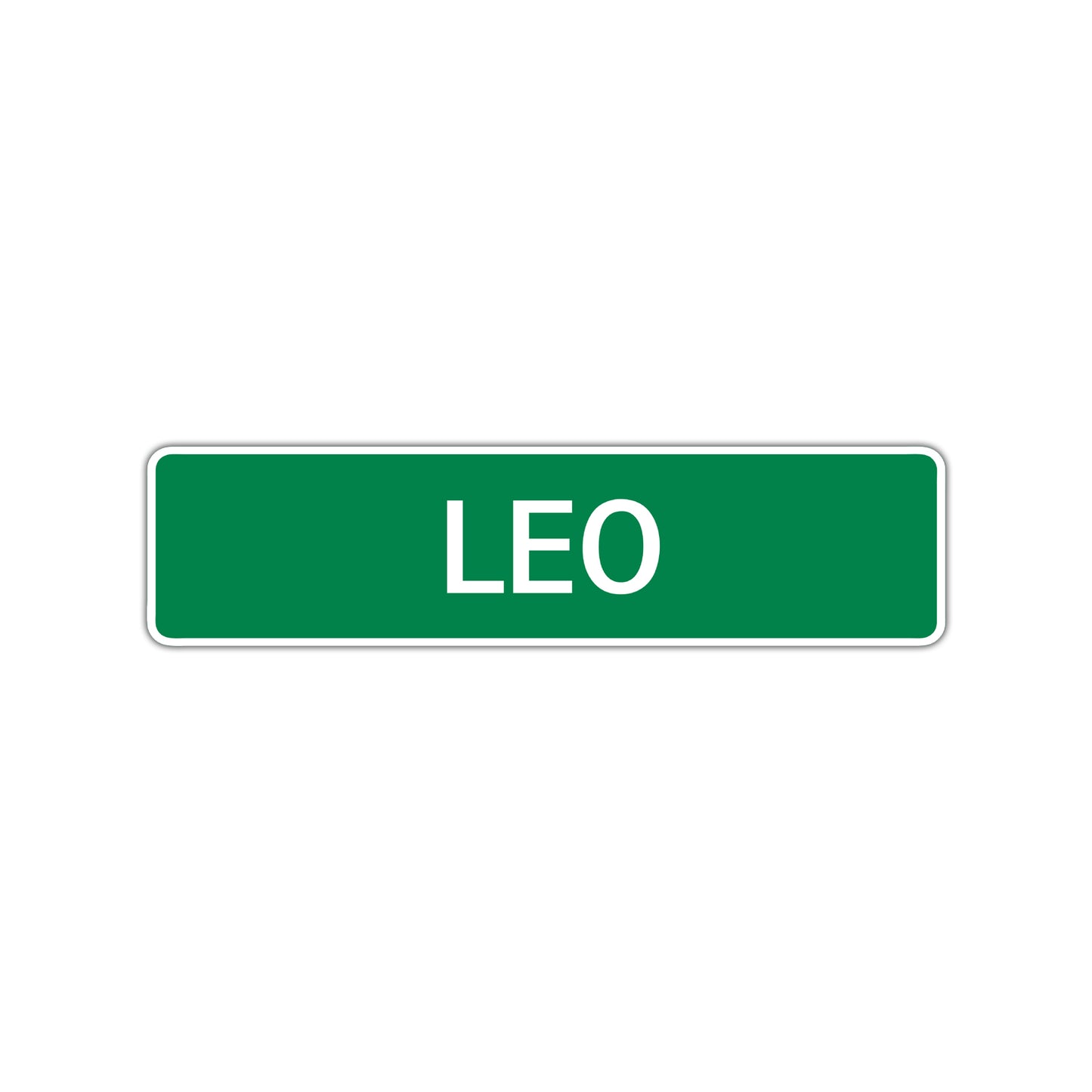 Leo Street Sign Children Name Room Plate