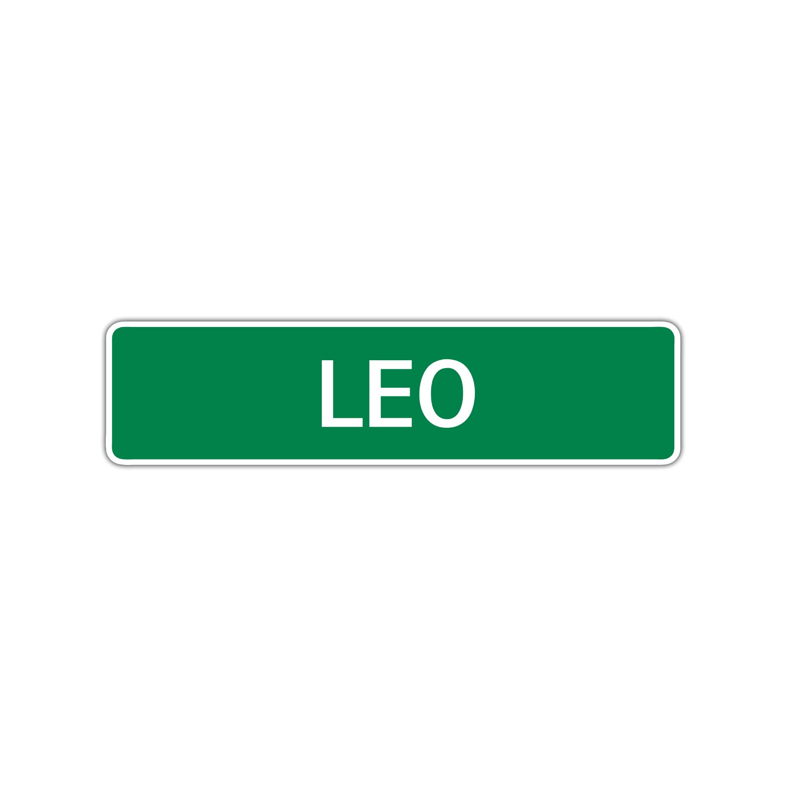 Leo Street Sign Children Name Room Plate