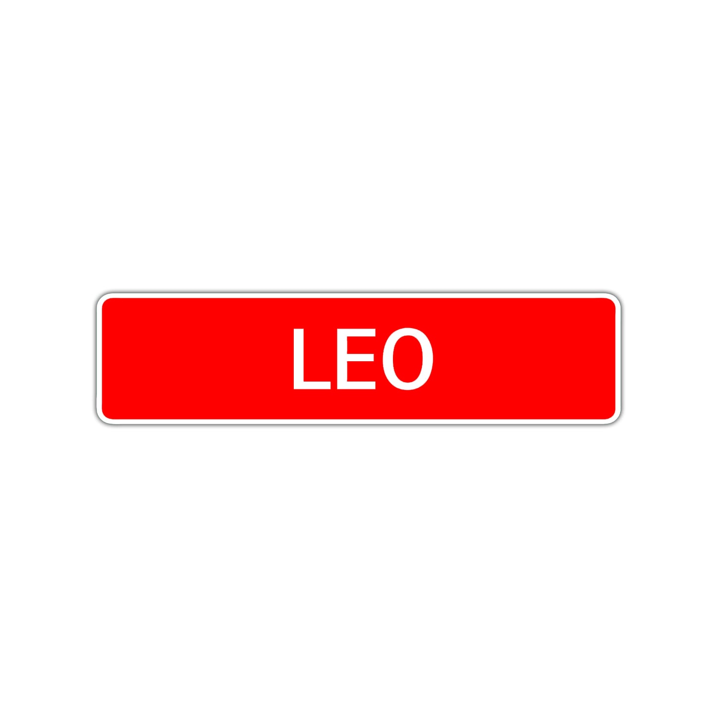 Leo Street Sign Children Name Room Plate