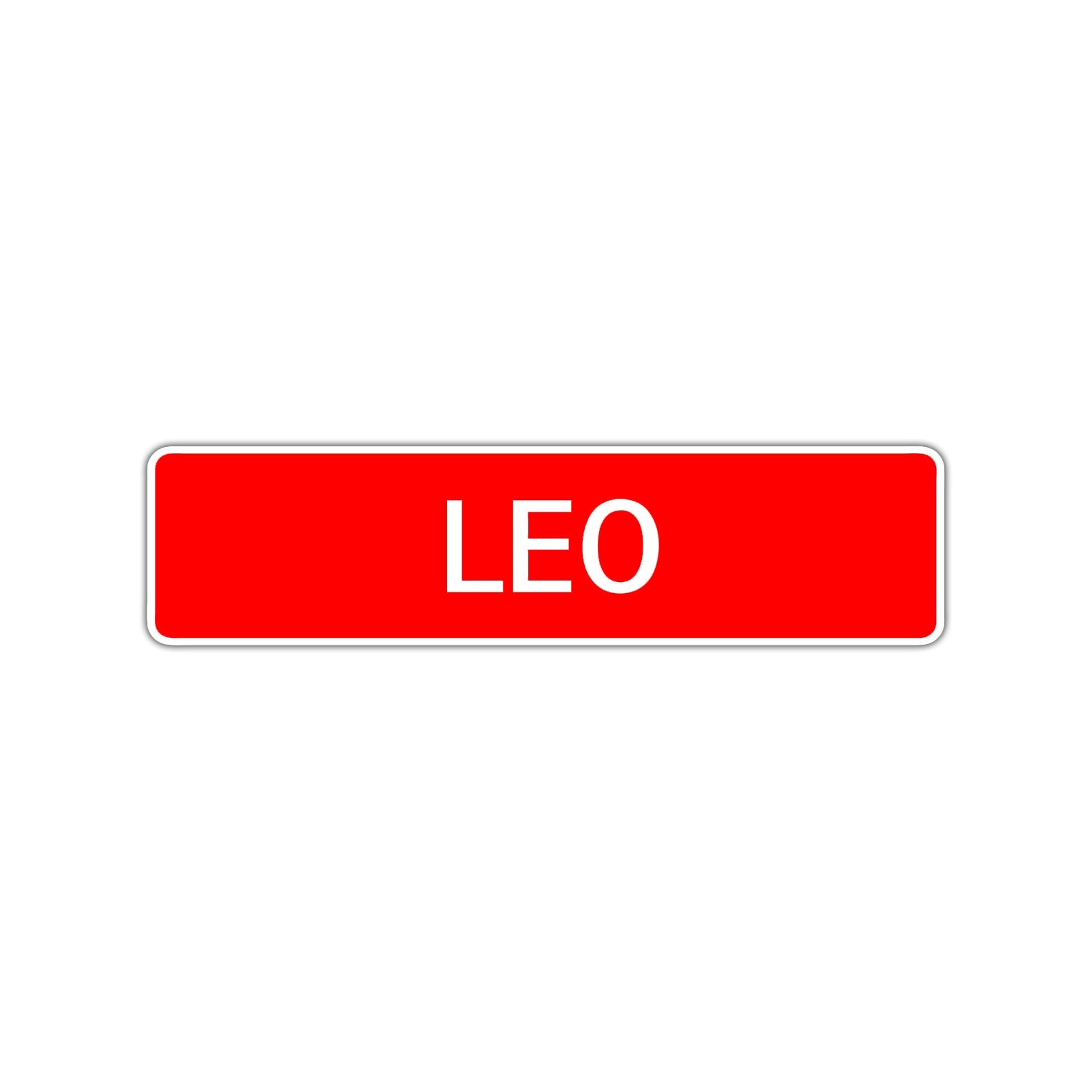 Leo Street Sign Children Name Room Plate