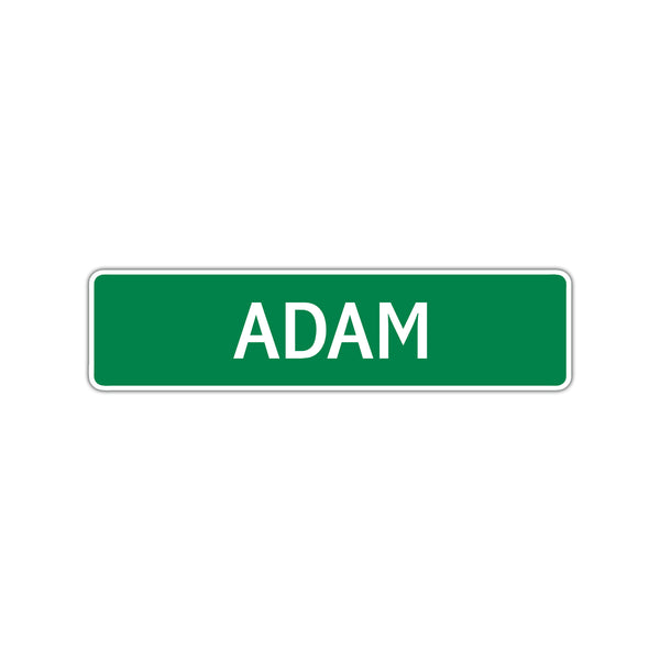 Adam Street Sign Children Name Room Plate - Sign Fever