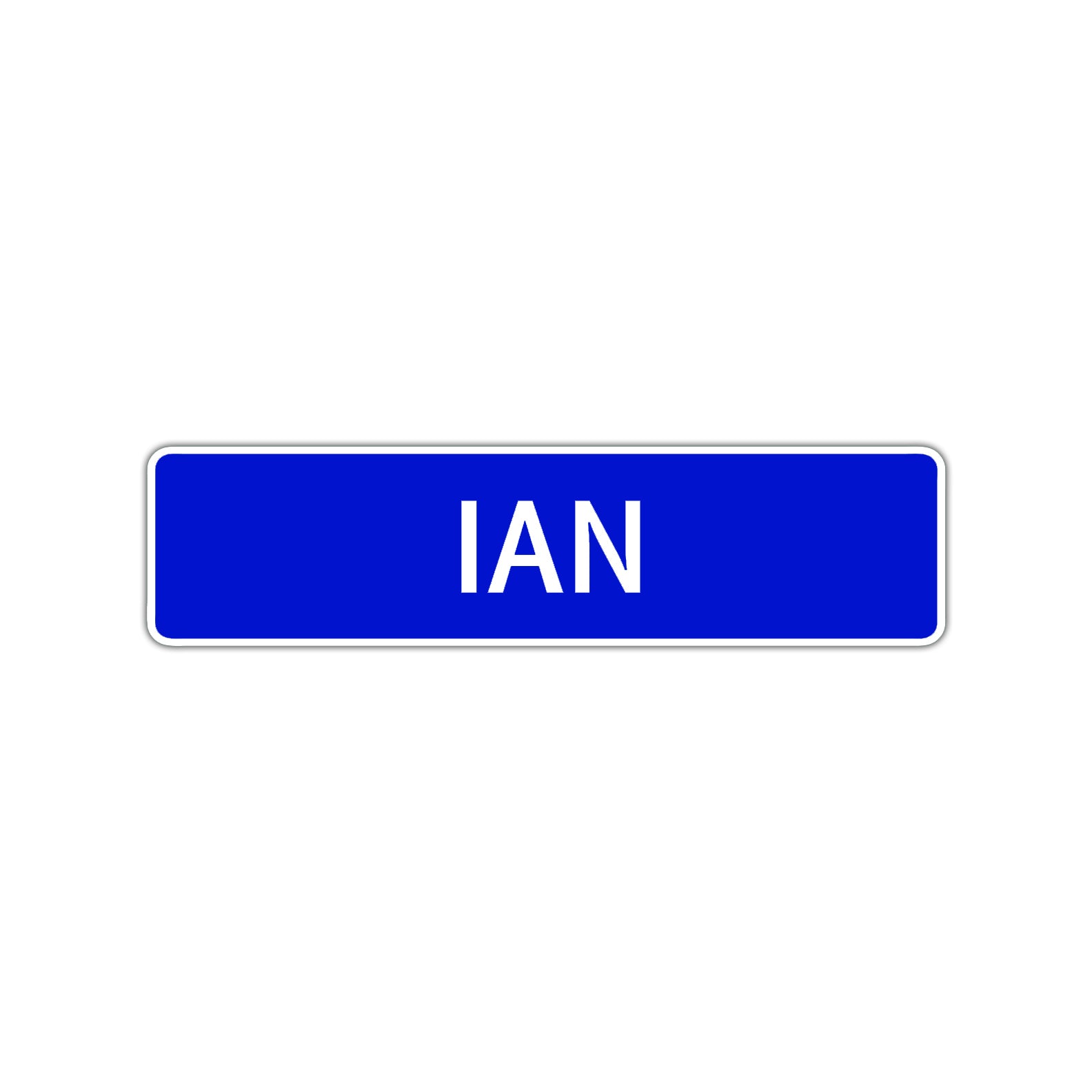 Ian Street Sign Children Name Room Plate