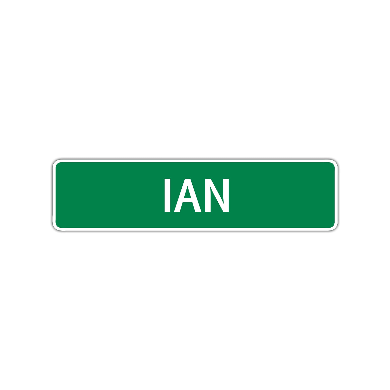 Ian Street Sign Children Name Room Plate