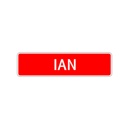 Ian Street Sign Children Name Room Plate