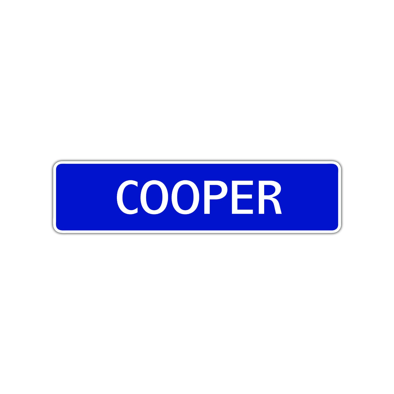Cooper Street Sign Children Name Room Plate