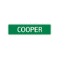 Cooper Street Sign Children Name Room Plate
