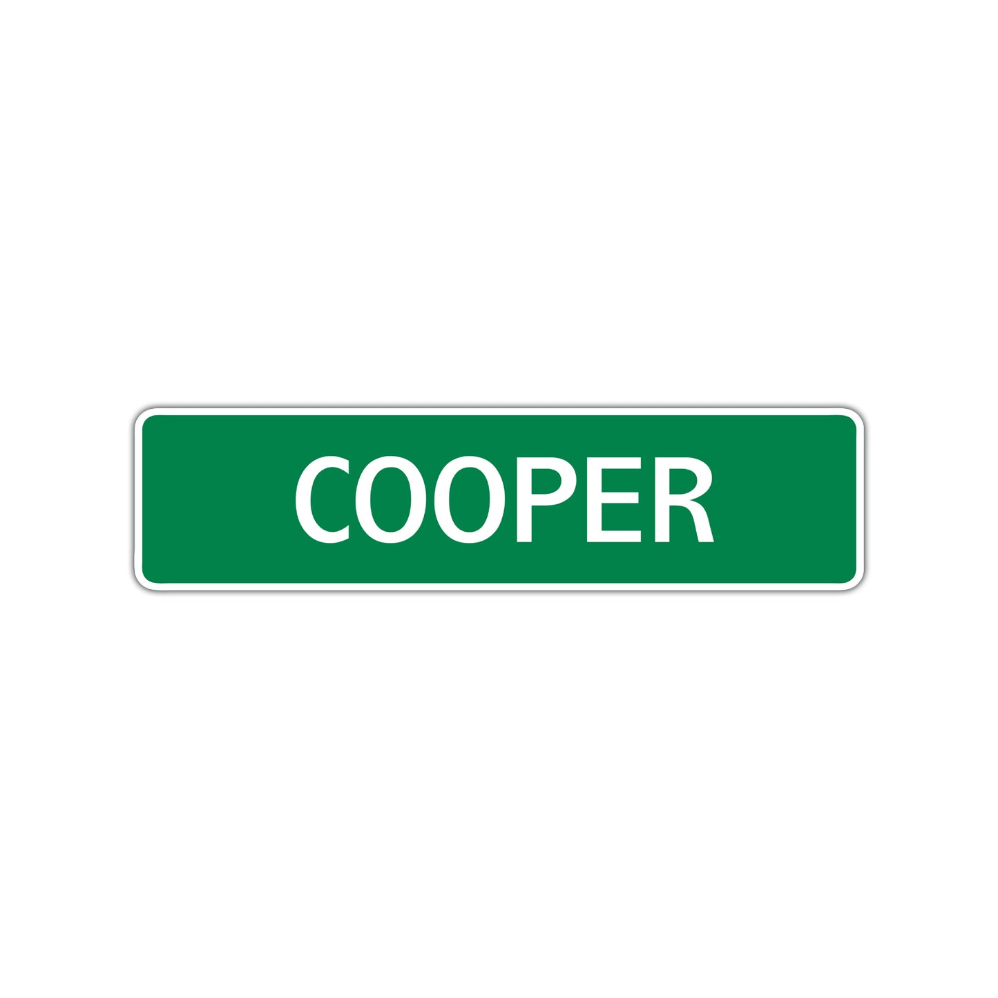 Cooper Street Sign Children Name Room Plate