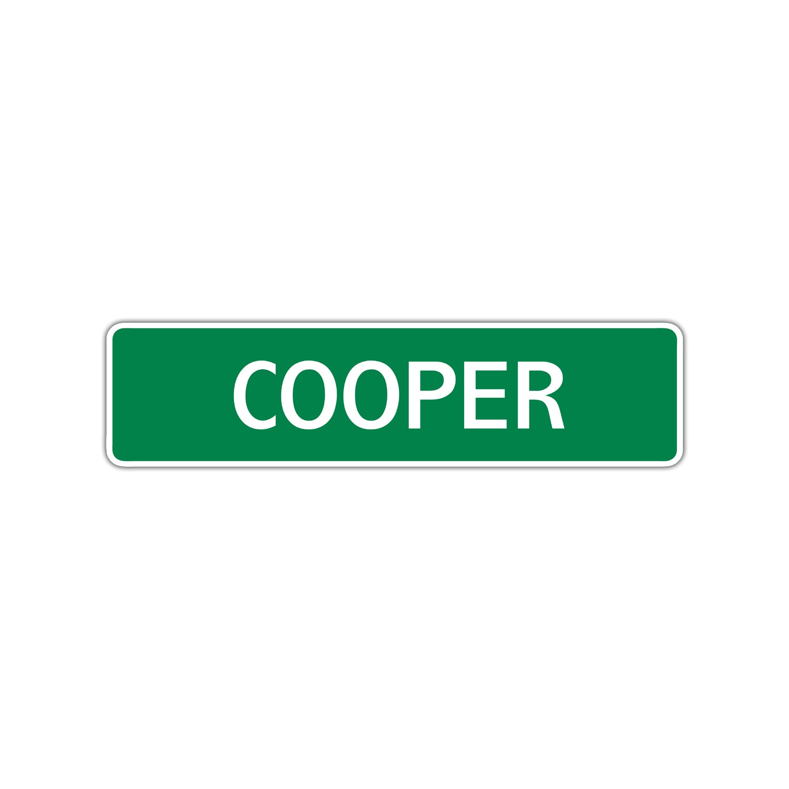 Cooper Street Sign Children Name Room Plate