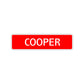 Cooper Street Sign Children Name Room Plate