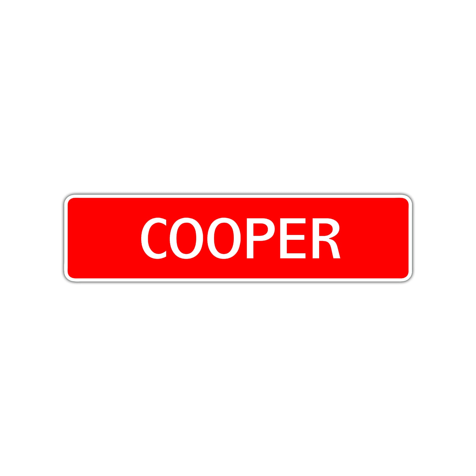 Cooper Street Sign Children Name Room Plate