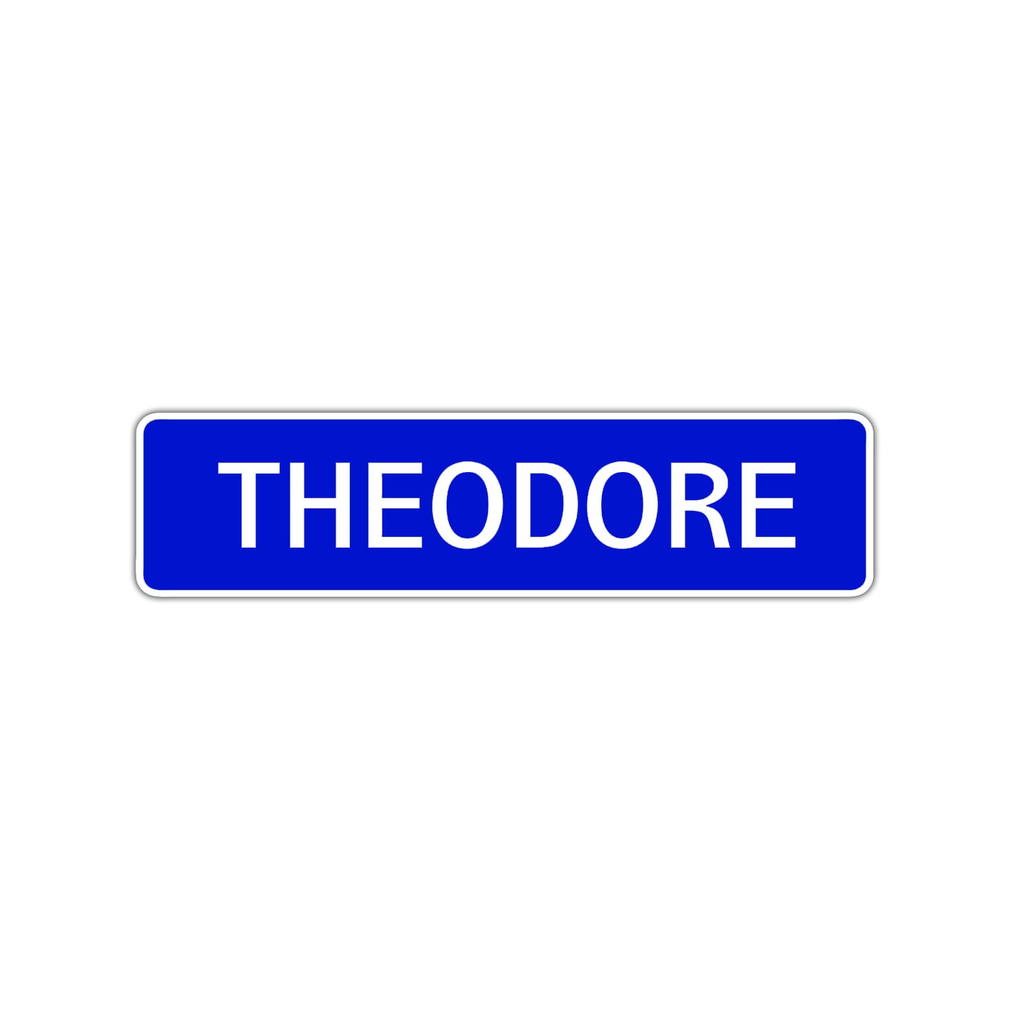 Theodore Street Sign Children Name Room Plate