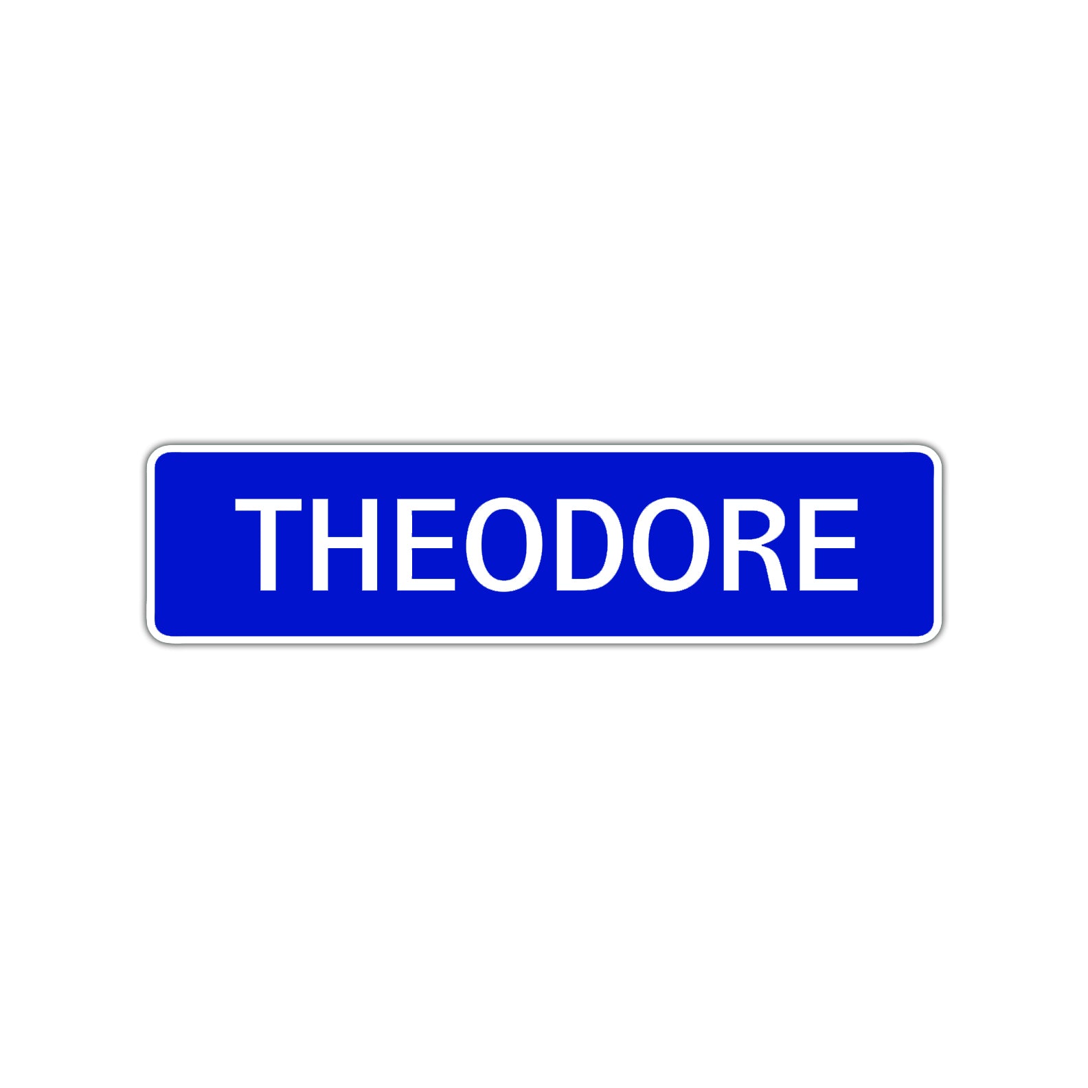 Theodore Street Sign Children Name Room Plate