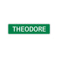Theodore Street Sign Children Name Room Plate