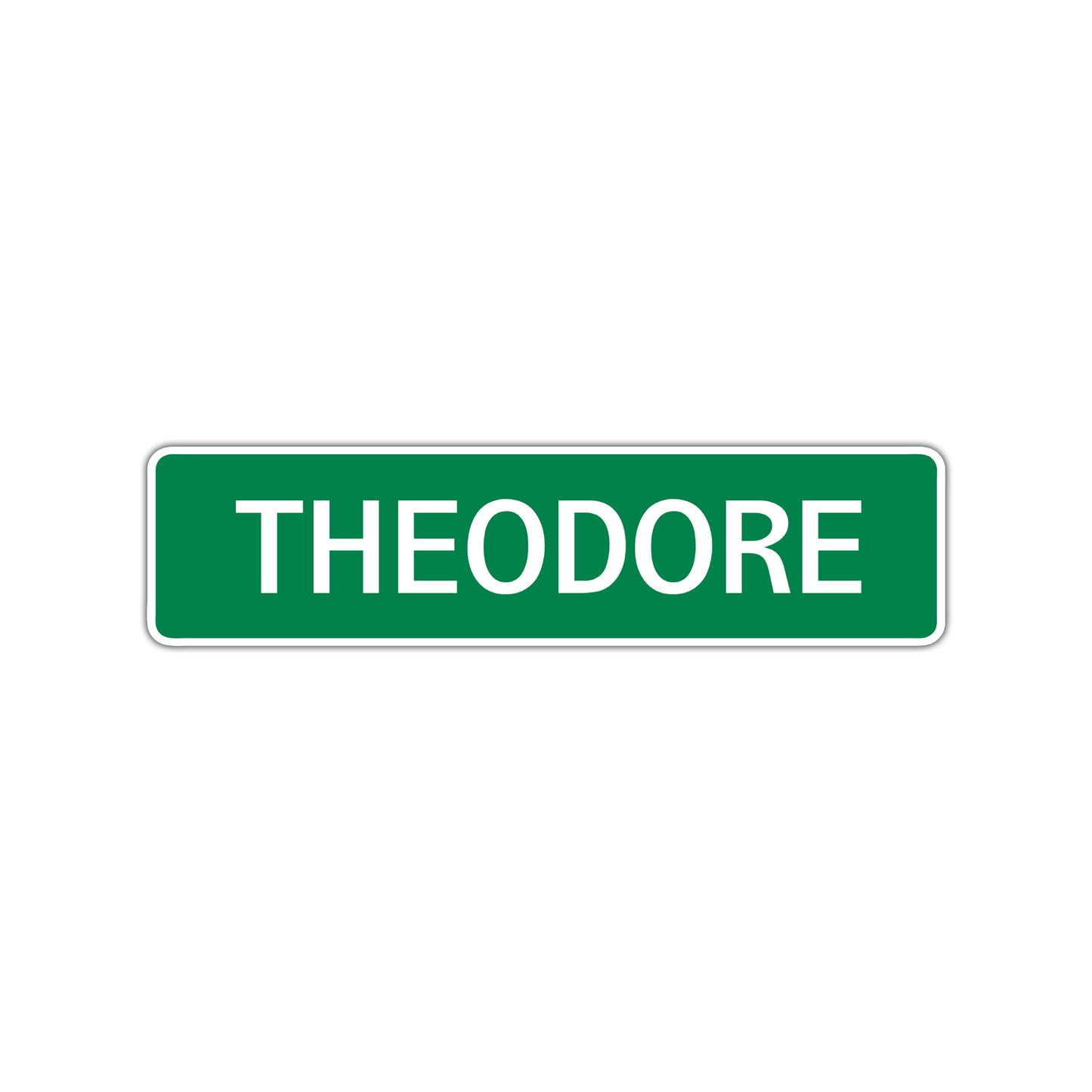 Theodore Street Sign Children Name Room Plate