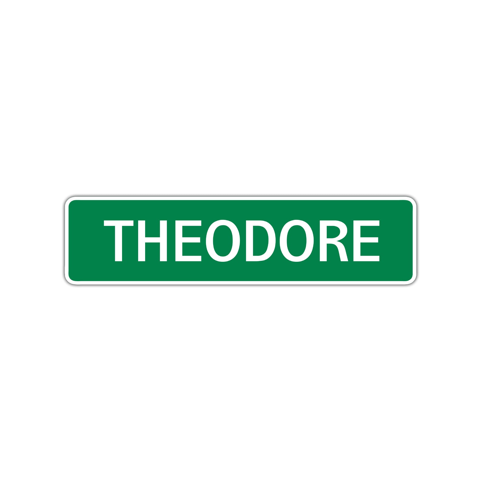 Theodore Street Sign Children Name Room Plate