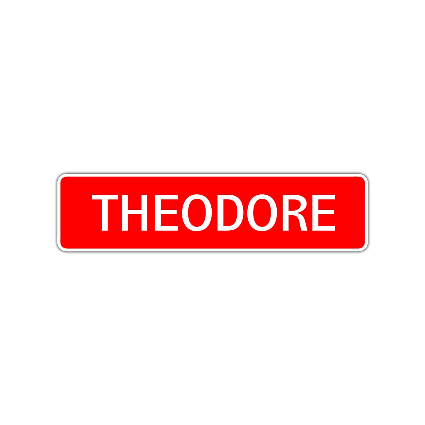 Theodore Street Sign Children Name Room Plate