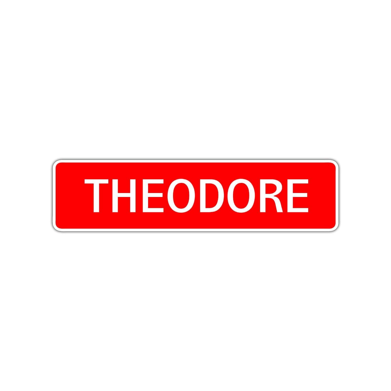 Theodore Street Sign Children Name Room Plate